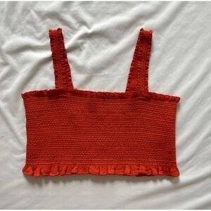 Free People rouched cropped tank top